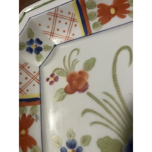 Vintage Andrea By Sade Chinoiserie Tray Oriental Floral Dish k Japan 8726 - Picture 4 of 12